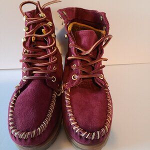 AUTHENTIC SEBAGO SIX DEGREES SUEDE (NUBUCK) CHUNKY ANKLE BOOTS SIZE 7.5 MEDIUM